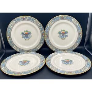 VTG Lenox Autumn Salad Plates (4) Raised Etching - Possible Seconds -8 3/8"